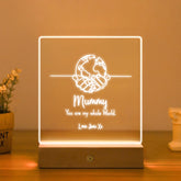 Personalised Acrylic LED Night Light Mothers Bedside Lamp By KreateSquare for Best Mum Mother’s Day Birthday Gift