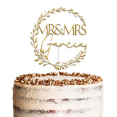 Personalised Wedding Acrylic Cake Topper by KreateSquare | Custom Colour Any Name And Date Premium Mirrored Acrylic Finish