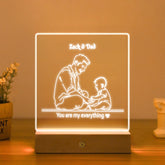 Custom 7 Colors Acrylic LED Night Light Lamp By KreateSquare for Best Dad Father’s Day Birthday Gift Perfect Bedroom Decoration