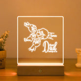 Personalised Night Lamp for Dads By KreateSquare Dad Bedside LED Lamp Ideal Father’s Day Birthday Gift Perfect Bedroom Decoration