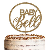 Custom Baby Shower Glitter Cake Topper by KreateSquare | Custom Colour Any Name Premium 950 GSM Glitter Finish