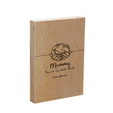 Custom Wooden Frame Block By KreateSquare Oak Wood Finish Engrave for Grandma Mother's Day Birthday Gift Decoration