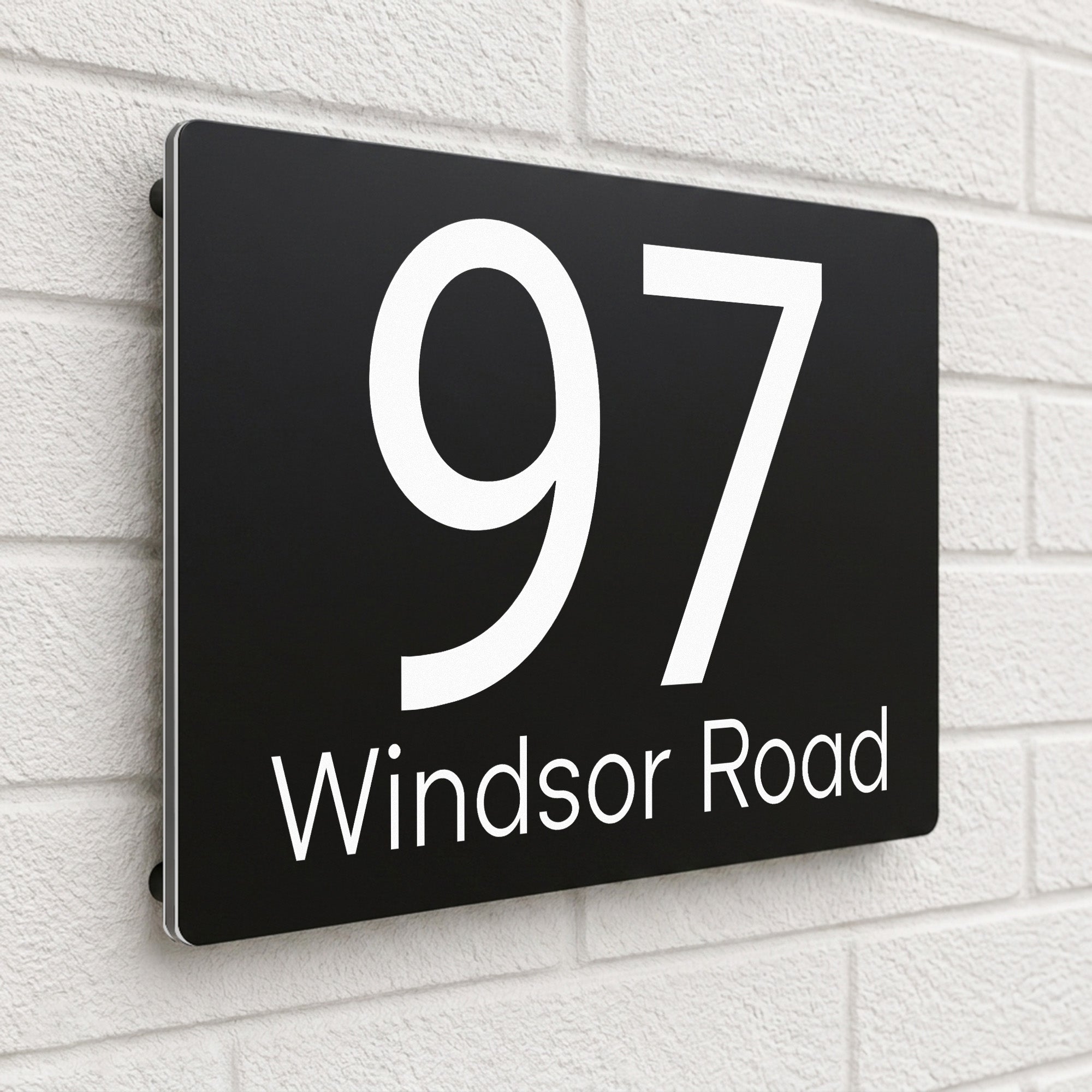 Personalised Solar House Sign | 280mm x 180mm / Made from Composite Alumminimum