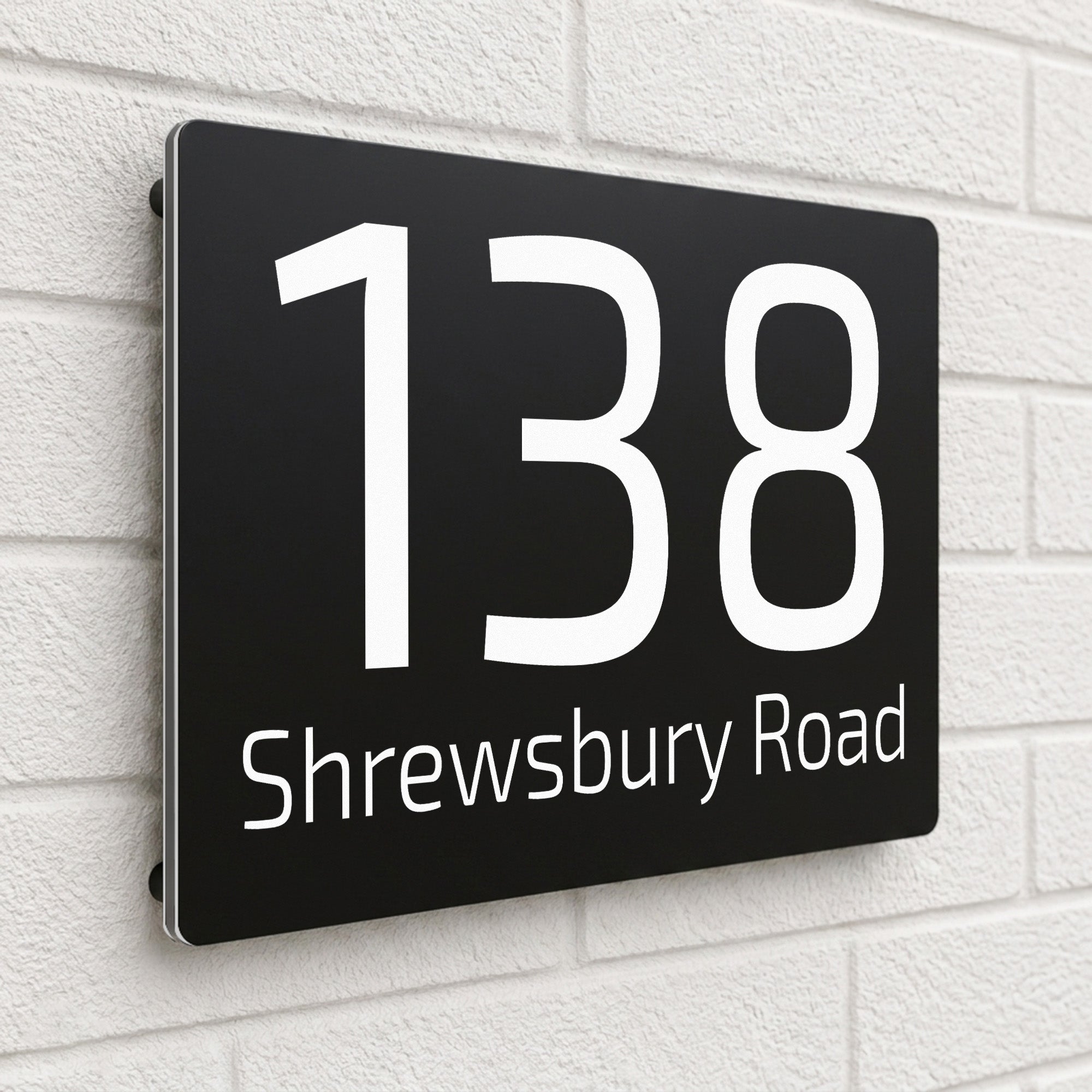 Personalised Solar House Sign | 280mm x 180mm / Made from Composite Alumminimum