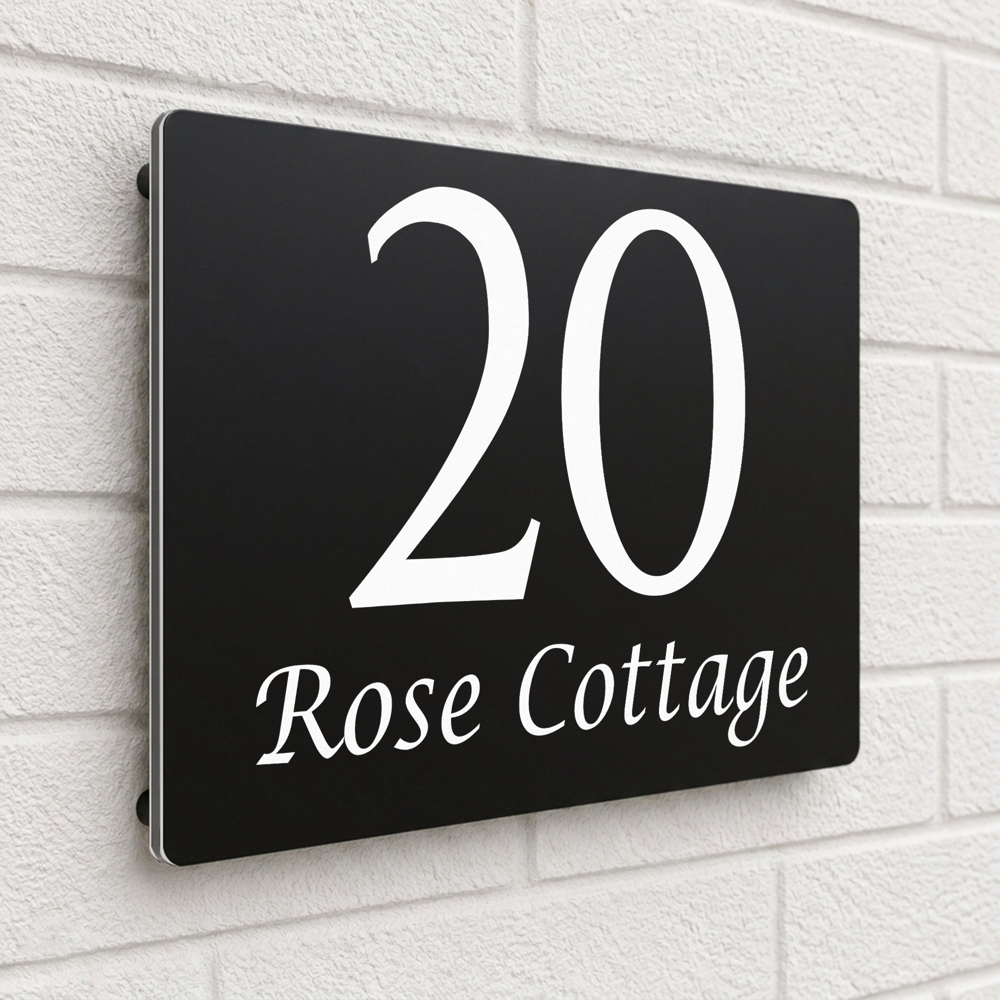 Personalised Solar House Sign | 280mm x 180mm / Made from Composite Alumminimum