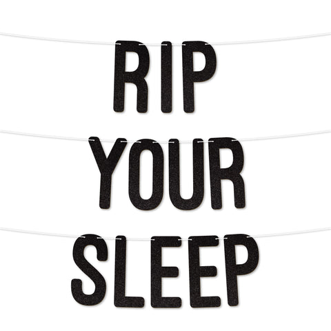 RIP Your Sleep Glitter Baby Shower Banner By KreateSquare Celebrate the Arrival with Style Perfect for Gender Reveal & Party Decorations 7 Inch