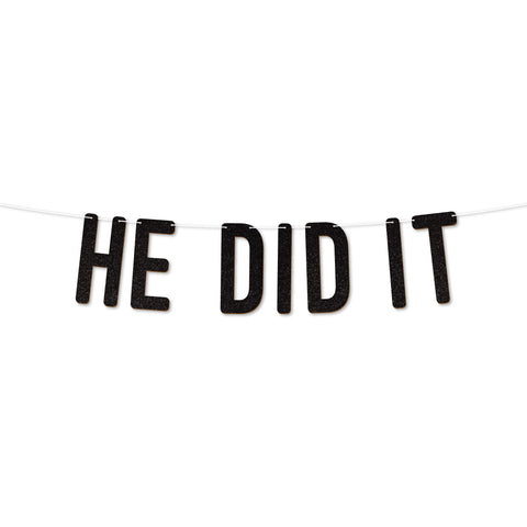 He Did It Graduation Banner By KreateSquare 900 GSM Glitter Banner for University & College Grad Parties Graduation Celebration Decoration