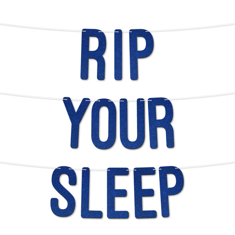 RIP Your Sleep Glitter Baby Shower Banner By KreateSquare Celebrate the Arrival with Style Perfect for Gender Reveal & Party Decorations 7 Inch