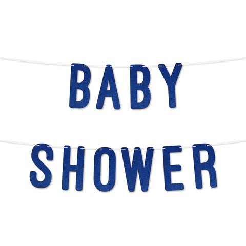 Glitter Baby Shower Banner By KreateSquare Welcome Baby Girl or Boy Gender Reveal Party Decorations Supplies 7 Inch