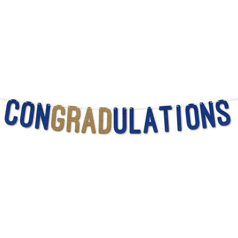 Congratulations Graduation Banner By KreateSquare 900 GSM Glitter Banner for University & College Grad Parties Graduation Celebration Decoration