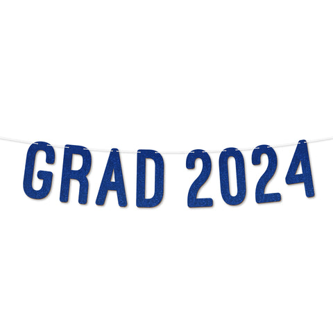 Grad 2024 Graduation Banner By KreateSquare 900 GSM Glitter Banner for University & College Grad Parties Graduation Celebration Decoration