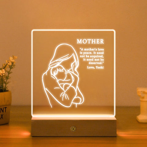 Personalised Acrylic LED Night Lamp By KreateSquare for Best Mum Mother’s Day Birthday Gift Custom 7 Colors