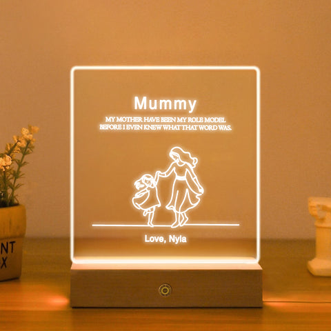 Custom 7 Colors LED Night Lamp Bedside Light By KreateSquare for Best Mum Mother’s Day Birthday Gift