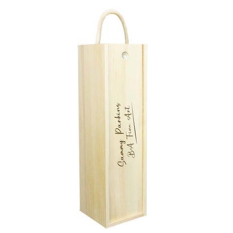 Personalised Graduation Wooden Wine Box By KreateSquare Customise with Any Name