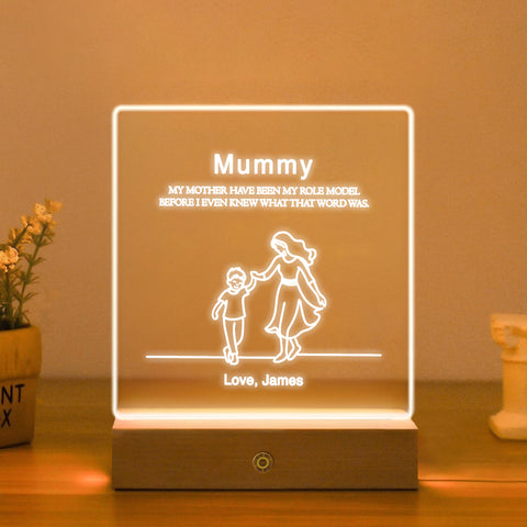 Personalised Custom 7 Colors Night Light LED Lamp By KreateSquare for Best Mum Mother’s Day Birthday Gift