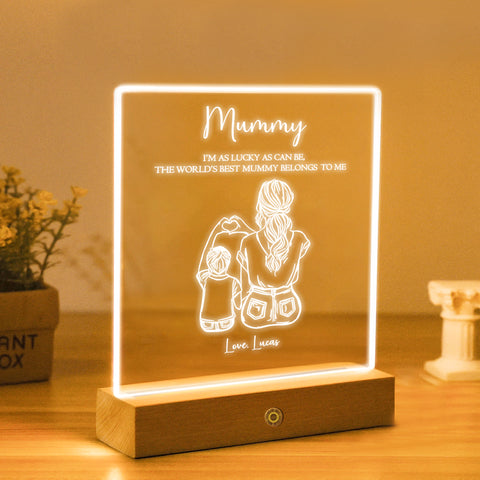 Custom Night Light Grandma Bedside LED Lamp By KreateSquare for Best Mum Mother’s Day Birthday Gift