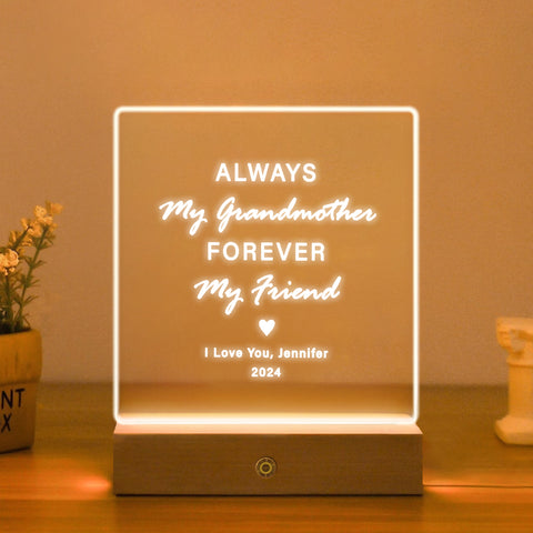 Custom Acrylic LED Night Lamp Light By KreateSquare for Best Mum Mother’s Day Birthday Gift Bedroom Decoration