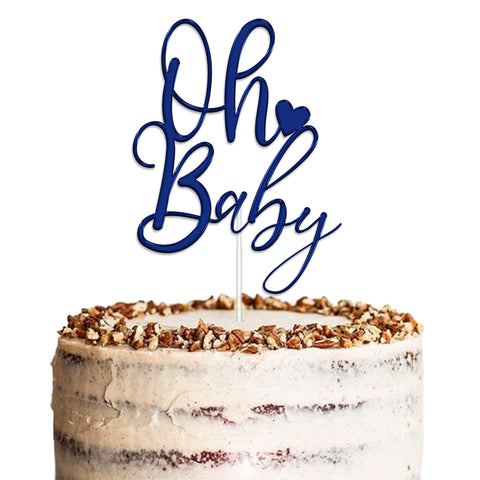 Oh Baby Baby Shower Acrylic Cake Topper by KreateSquare | Variety of Colour Available Premium Mirrored Acrylic Finish