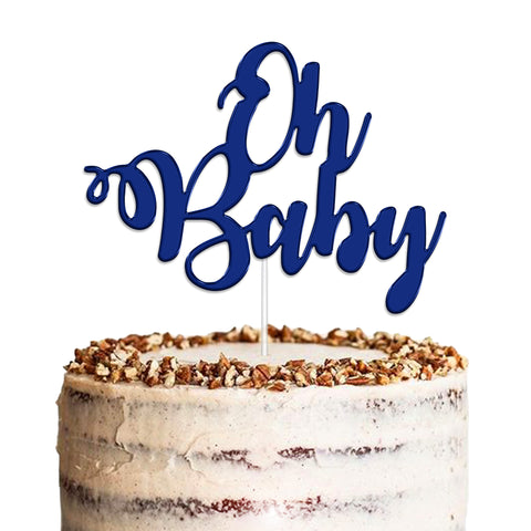 Oh Baby Baby Shower Acrylic Cake Topper by KreateSquare | Variety of Colour Available Premium Mirrored Acrylic Finish