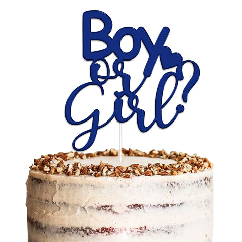 Boy or Girl Baby Shower Acrylic Cake Topper by KreateSquare | Variety of Colour Available Premium Mirrored Acrylic Finish