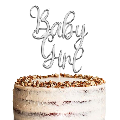 Baby Girl Baby Shower Acrylic Cake Topper by KreateSquare | Variety of Colour Available Premium Mirrored Acrylic Finish