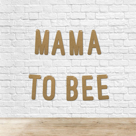 Mama To Be Glitter Baby Shower Banner BY KreateSquare Mom To be Gender Reveal Party Garland Decoration for Boys or Girls Baby Shower Celebration 7 Inch