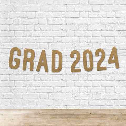 Grad 2024 Graduation Banner By KreateSquare 900 GSM Glitter Banner for University & College Grad Parties Graduation Celebration Decoration