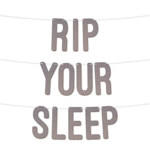 RIP Your Sleep Glitter Baby Shower Banner By KreateSquare Celebrate the Arrival with Style Perfect for Gender Reveal & Party Decorations 7 Inch